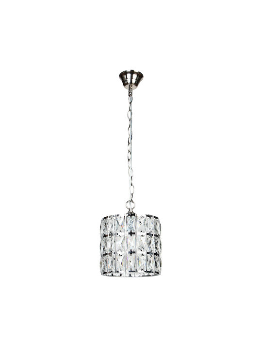 Keskor Pendant Light Silver with Crystals for S...