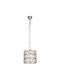 Keskor Pendant Light Gold with Crystals for Socket E27 20x20cm