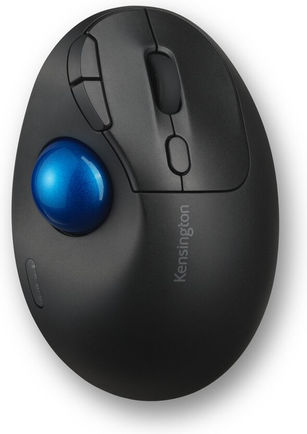 Kensington Pro Fit Ergo Tb450 Wireless Ergonomic Bluetooth Mouse with Trackball Gray