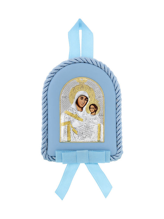 Prince Silvero Heilige Ikone Kinder Amulett mit der Jungfrau Maria aus Silber MB-D1109O-C