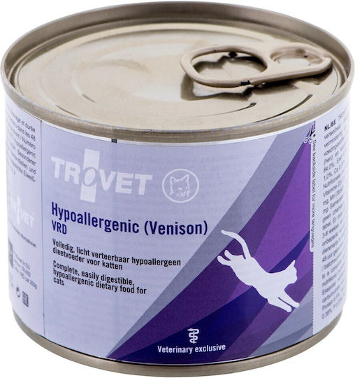 Trovet Hypoallergenic VRD Υγρή Τροφή για Ενήλικες Γάτες σε Κονσέρβα με Ελάφι χωρίς Γλουτένη 200gr