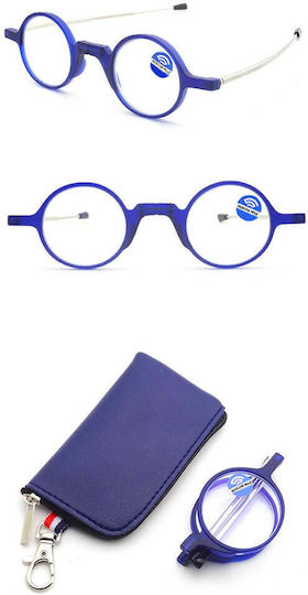 Moscow Mule Slim Falten Lesebrillen +2.00 in Blau Farbe MM/SlimFoldingGlassesBlue/+2.00