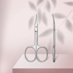 Staleks Nickel Nail Scissors With Curved Tip For Cuticles