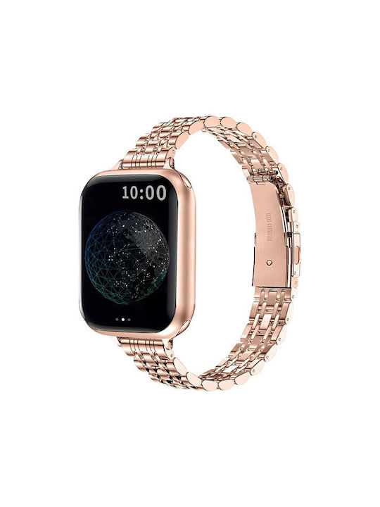 Apple Λουράκι Ανοξείδωτο Ατσάλι Ροζ Χρυσό (Apple Watch 42/44/45mm)