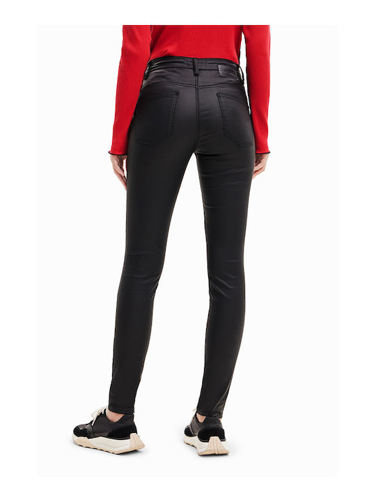 Dama Talie înaltă Tesatura Pantaloni Push-up Black