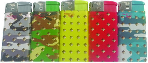 Maxi Maxi Flame Lighter Military 25 Pieces (Various Designs or Colors)