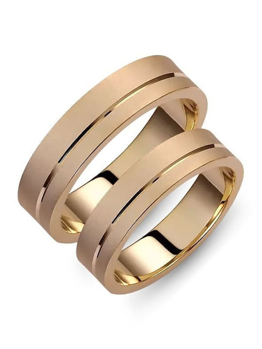 Paraxenies Ehering aus Gelb Gold 14K