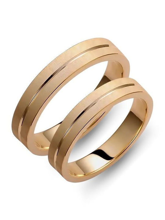 Paraxenies Ehering aus Gelb Gold 14K