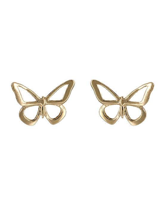 Jewels Love Kids Earrings Studs Butterflies made of Gold 14K