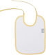 Bunny Bebe Bib from 100% Cotton with Lace Band White with Yellow