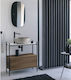 Scarabeo 75 Шкаф без Мивка Д74xШ43xВ77.5см Rovere/White Matt