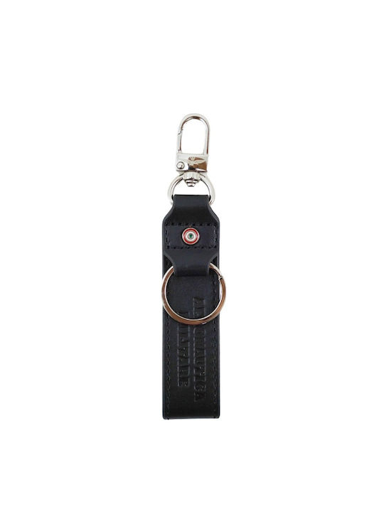 Aeronautica Militare Keychain Piele Negru