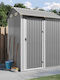 Metallische Gartenhaus Galvanisiert mit Lüftungsschlitzen M1.92xB1.525xH2.37m