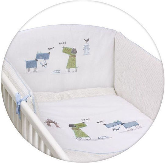 Just Baby Baby Crib Bedding Set My Dog 6pcs BLUE.GREEN