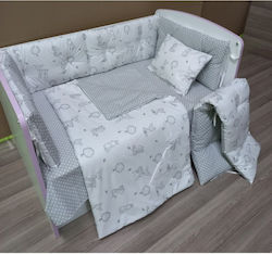 Dizain Baby Baby Crib Bedding Set Forest World 8pcs Grey