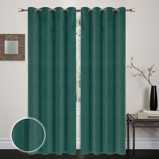 Vasilas Home Пердета И Завеси С Копчета Зелен 140x270см