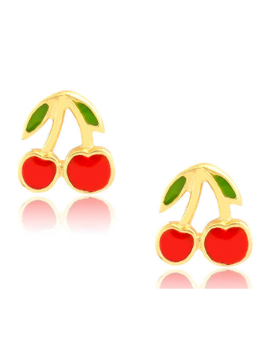 Златни Детски Обеци Studs от Сребро