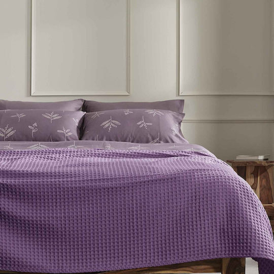 Aigaion Pătură Pique King Size 270x240cm Grape Jam