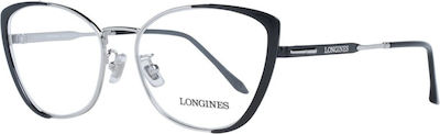 Longines Metal Eyeglass Frame Butterfly Silver LG5011-H 01A