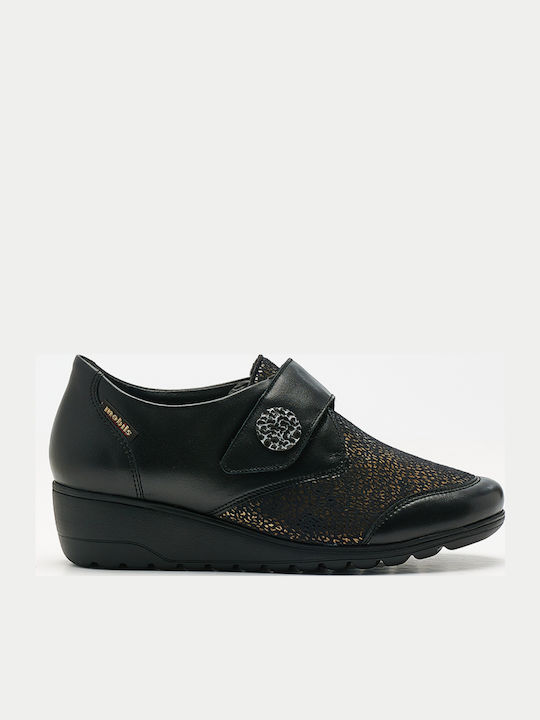 Mephisto Anatomische Damen Slip-Ons Leder Schwarz