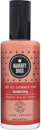 Naughty Dogs Pink Tantalizing Ξηρό Shimmering Λάδι Σώματος 100ml