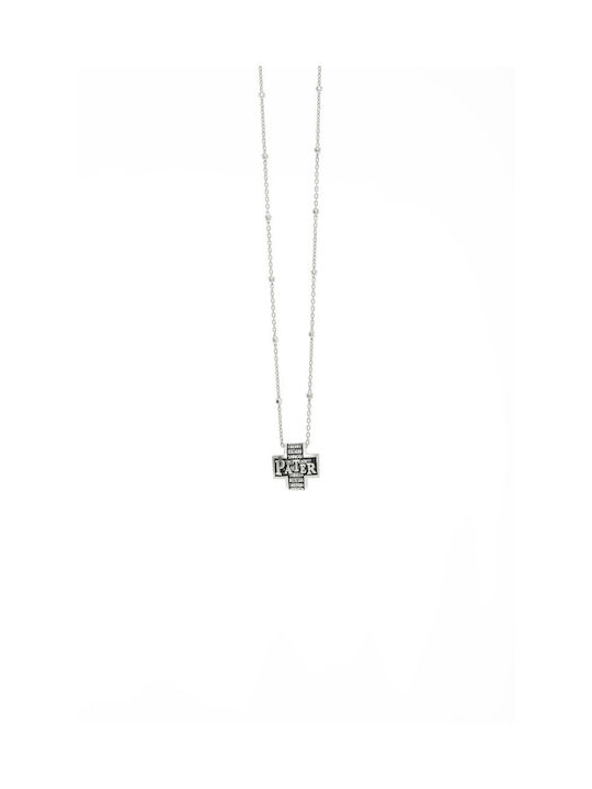 Agios Cross from Silver with Chain