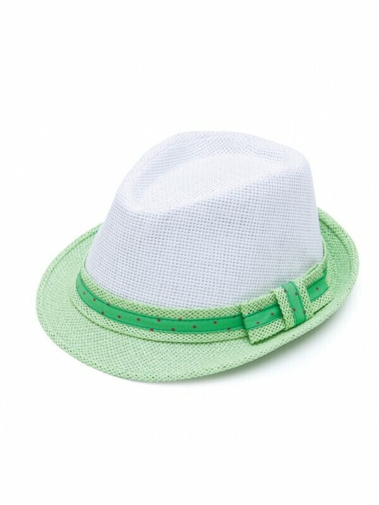 V-store Femei Wicker Pălărie Fedora White
