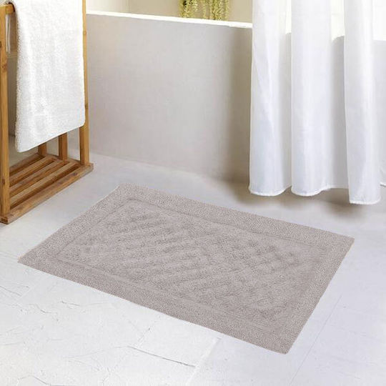 Großer Markt Badematte Baumwolle TMP-2048 Hellgrau 50x80cm