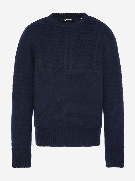 Schott Long Sleeve Sweater Navy