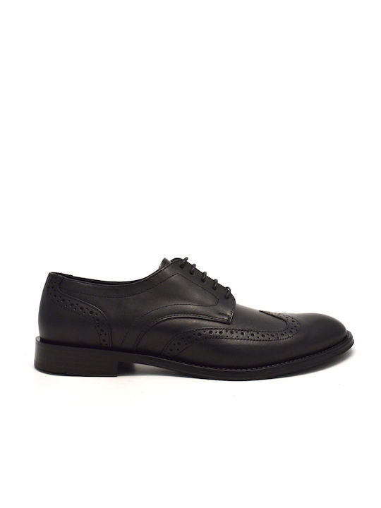 Zoukis Leder Herren Oxfords Schwarz