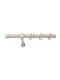 Central Home Metallic Curtain Pole Single Φ28mm 200cm Grey