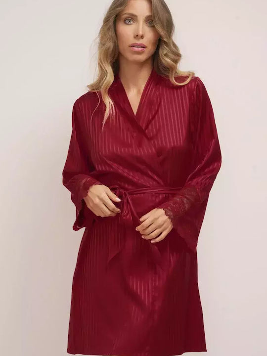 Bonatti Winter Women's Satin Robe Red 01