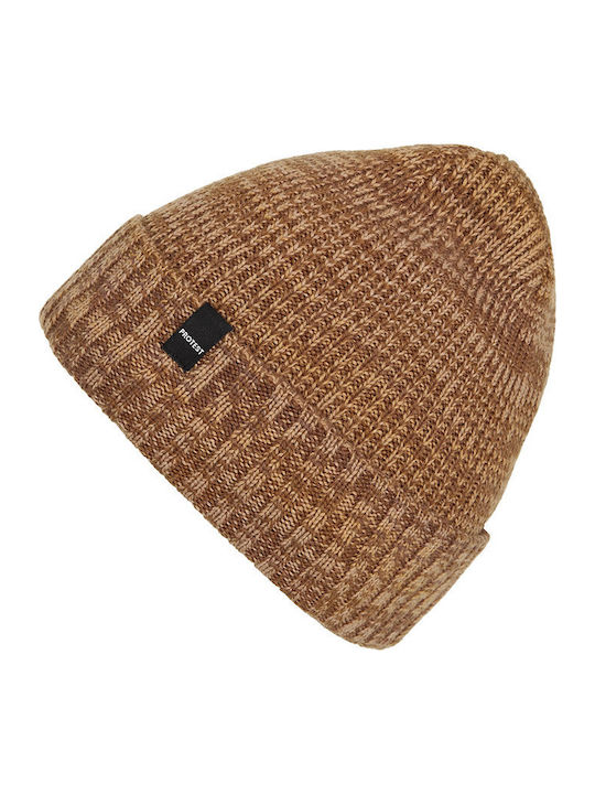 Beanie Unisex Σκούφος Πλεκτός σε Καφέ χρώμα