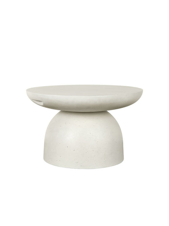 Rotund Măsuță de Cafea Pebble Limestone L70xP70xH42cm.