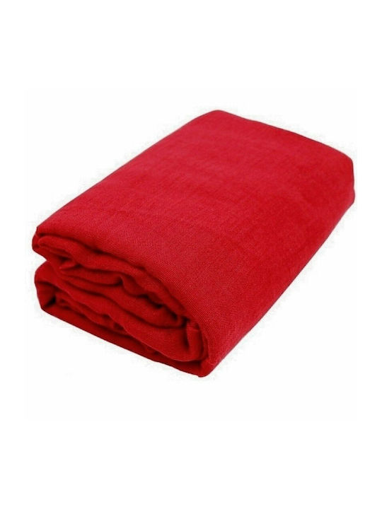 Decoration fabric Cotton gauze 150cm wide. Red 10 METERS