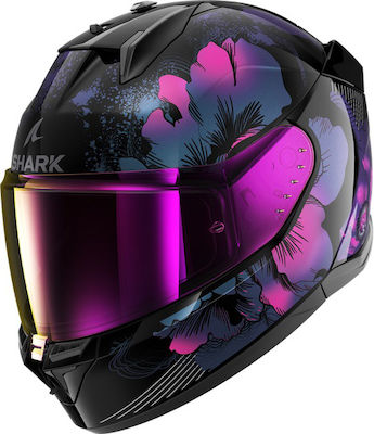 Shark D-skwal 3 Mayfer Black/Purple/Blue Cască de motocicletă Față întreagă ECE 22.06 1540gr