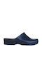 Goldenfit Damen Leder Clogs Blau