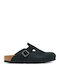 Classic Boston Vl Anatomical Leather Women's Slippers Black Narrow Fit