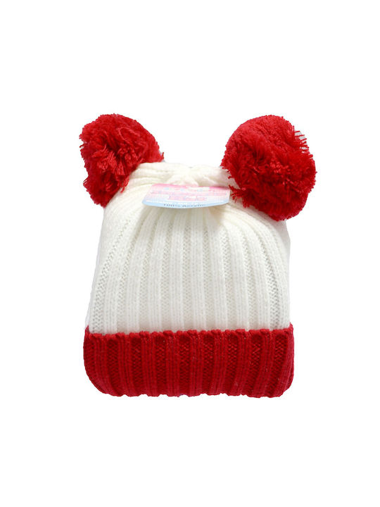 Soft Touch Kids Beanie Knitted White for Newborn