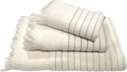 Le Blanc Badehandtuch Paros 70x140εκ. Weiß Gewicht 550gr/m²