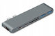 USB-C dublu Stație de andocare cu HDMI 4K PD Gri (CO2-0118)