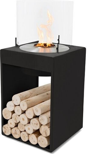Ecosmart Fire Pop 8t Επιδαπέδιο Τζάκι Βιοαιθανόλης Εσωτερικού / Εξωτερικού Χώρου Μαύρο 45x45x99.6cm