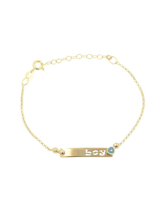 Q-Jewellery Kids Bracelet ID from Gold-plated Silver