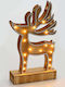 Aca Illuminated Christmas Wooden Figure Reindeer Brown Height 33cm Wooden Reindeer Decor Lights