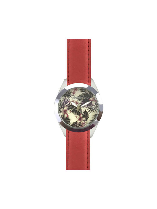 Arabians Uhr Batterie mit Rot Lederarmband