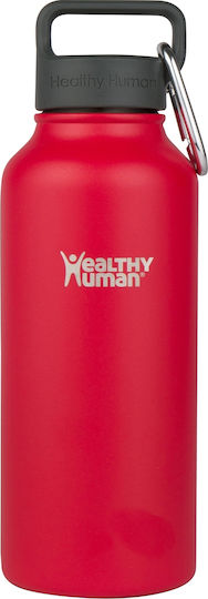 Healthy Human Μπουκάλι Θερμός Ανοξείδωτο 950ml RED HOT