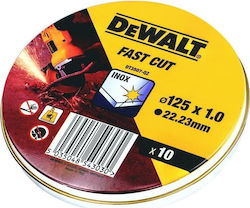 Dewalt Inox DT3507-QZ Δίσκος Κοπής Μετάλλου 125mm 10τμχ