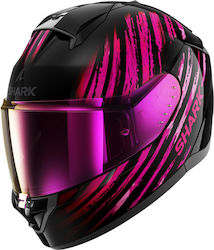 Shark Ridill 2 Full Face Helmet with Pinlock and Sun Visor ECE 22.06 1540gr Assya Pink Black