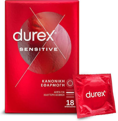 Durex Προφυλακτικά Sensitive Λεπτά 18τμχ