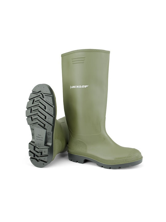 Dunlop Non-Slip Work Wellies Green